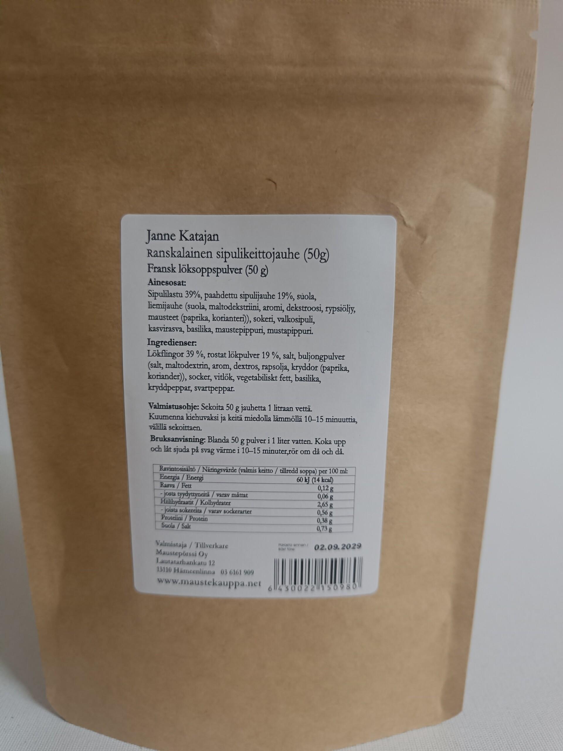 Janne Katajan Ranskalainen sipulikeittojauhe 50g - Image 3