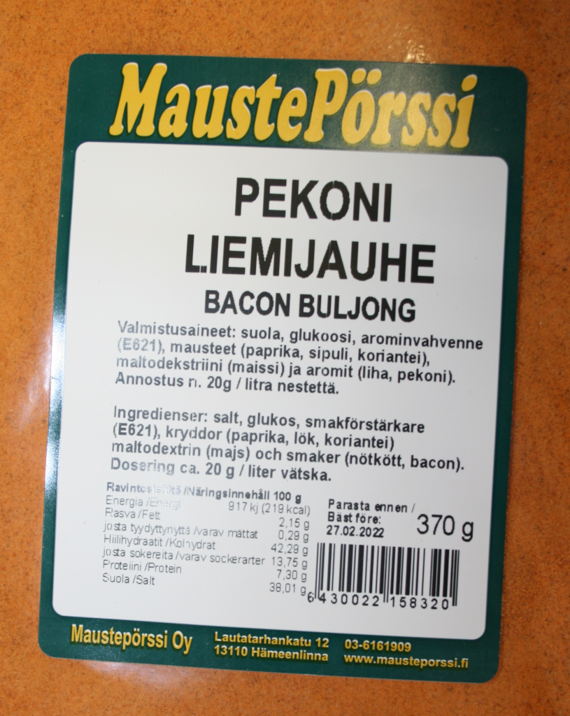 Pekoniliemijauhe