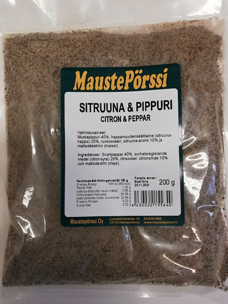 Sitruuna & Pippuri Pussi